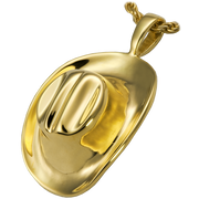 Silver Cowboy Hat Keepsake Pendant Urn for Cremains